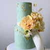 Edible Gold Leaf Elegant Floral Cake