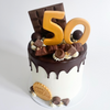 Edible Gold Leaf Birthday Cake by Beckys Cake Company