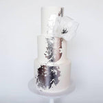 Edible Silver Leaf Transfer - 25 Leaves (80mm)
