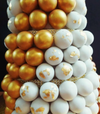 Gold Leaf Cake Ball Tower by The Cakepop Republic