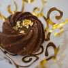 Small oriental pastry decorated with gold leaf ✨🧁