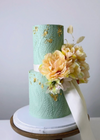 Edible Gold Leaf Elegant Floral Cake