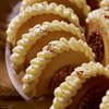 Pastries decorated with edible gold leaf