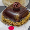 One Square Shape Fancy Chocolate Cake With Gold Details✨