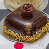 One Square Shape Fancy Chocolate Cake With Gold Details✨