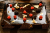 Edible Gold Leaf Chocolate Cake with Berries