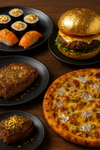 Savoury Dishes with Edible Gold – Gold Leaf Sushi, Burgers, Steaks & Pizza